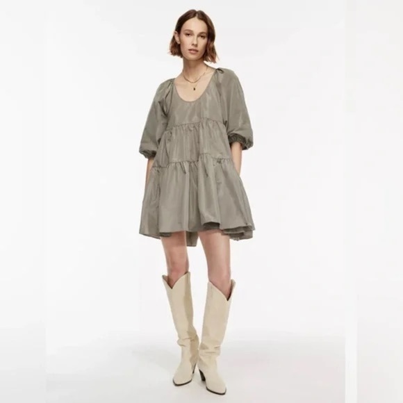 Aritzia Wilfred baby doll tiered dress - Picture 5 of 6